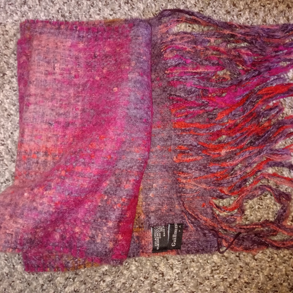Pinkish Multicolor Scarf. Guillaume de Mons Paris